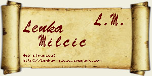 Lenka Milčić vizit kartica
